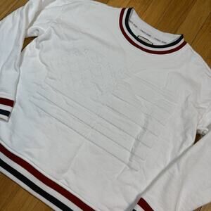 Tuckernuck Sz S American Flag Natasha Crewneck Pullover Sweatshirt Tennis Preppy